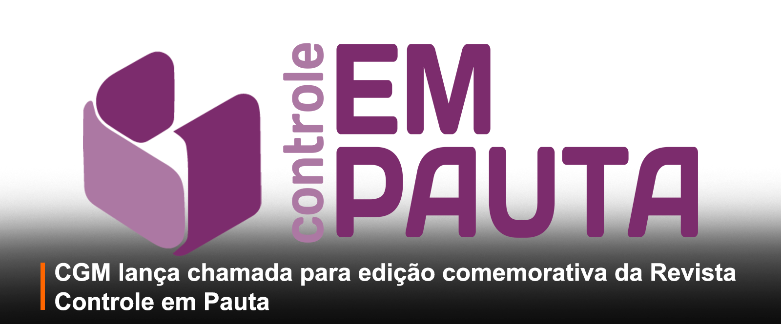 Imagem institucional com fundo branco que apresenta a identidade visual da revista 