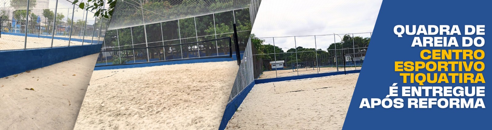 Na imagem, arte de quadras de areia do CE Tiquatira.