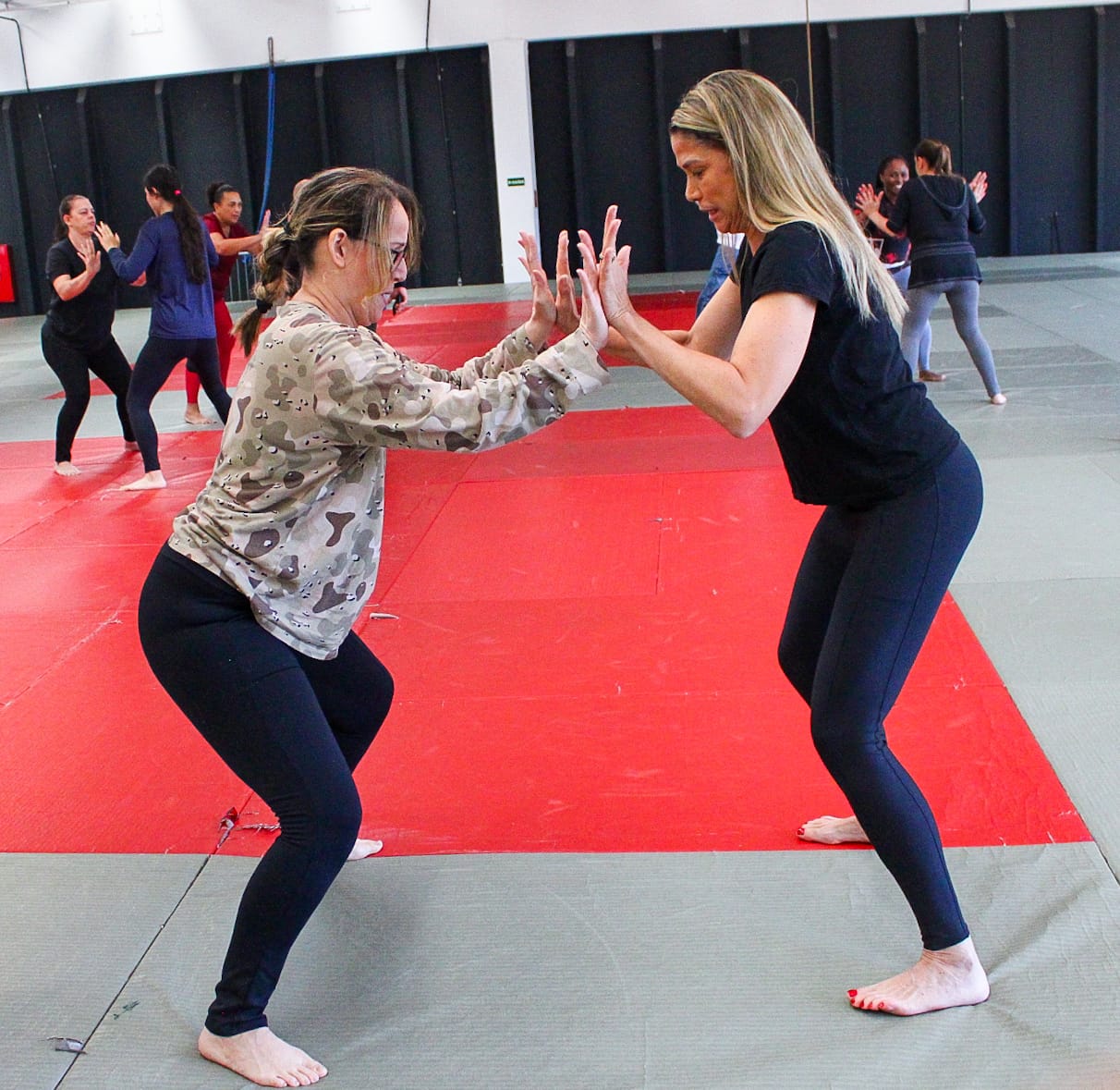Na imagem, público participando da aula do DEFENDASP.