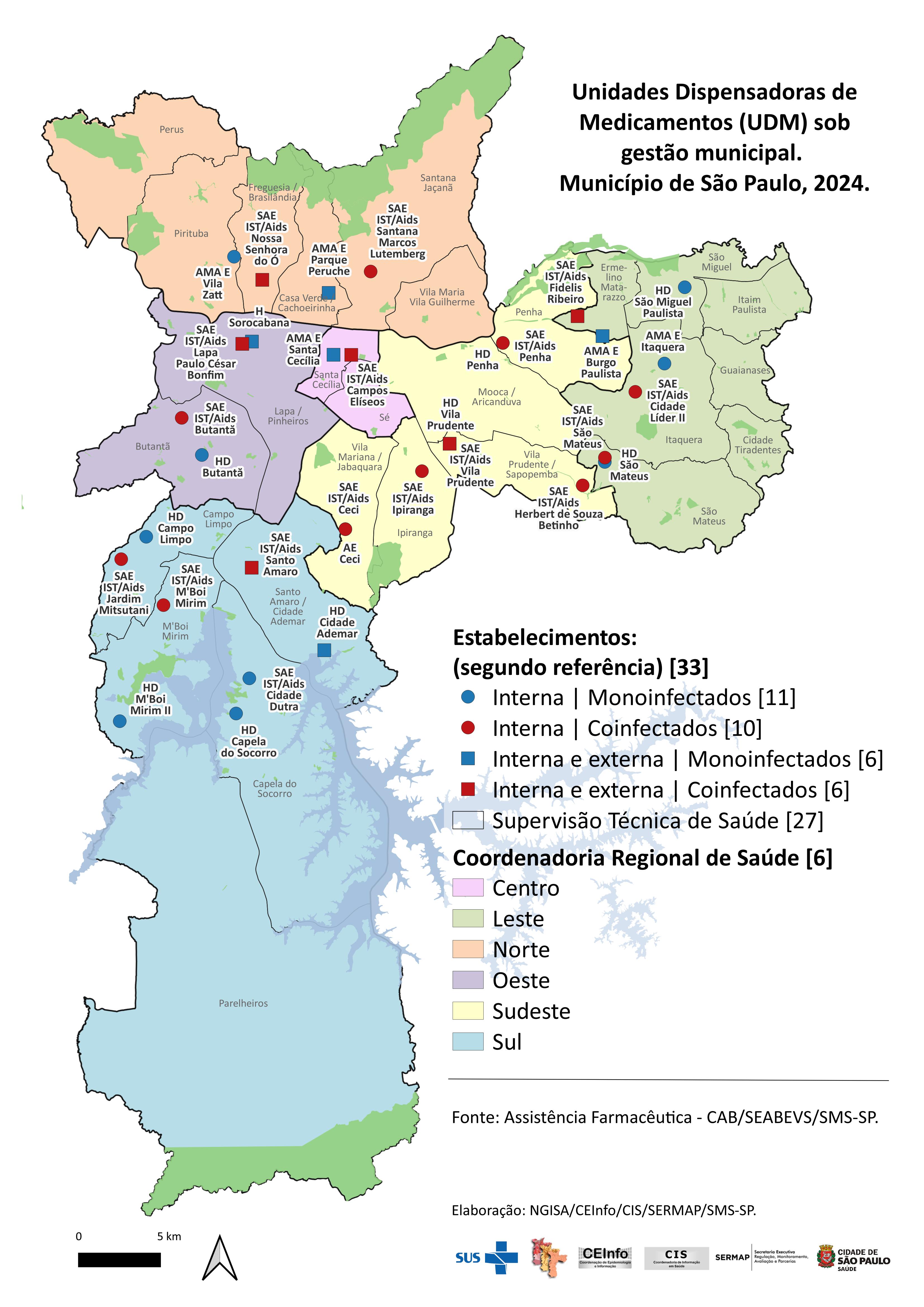 Mapa de Unidades Dispensadoras de Medicamentos (UDM)