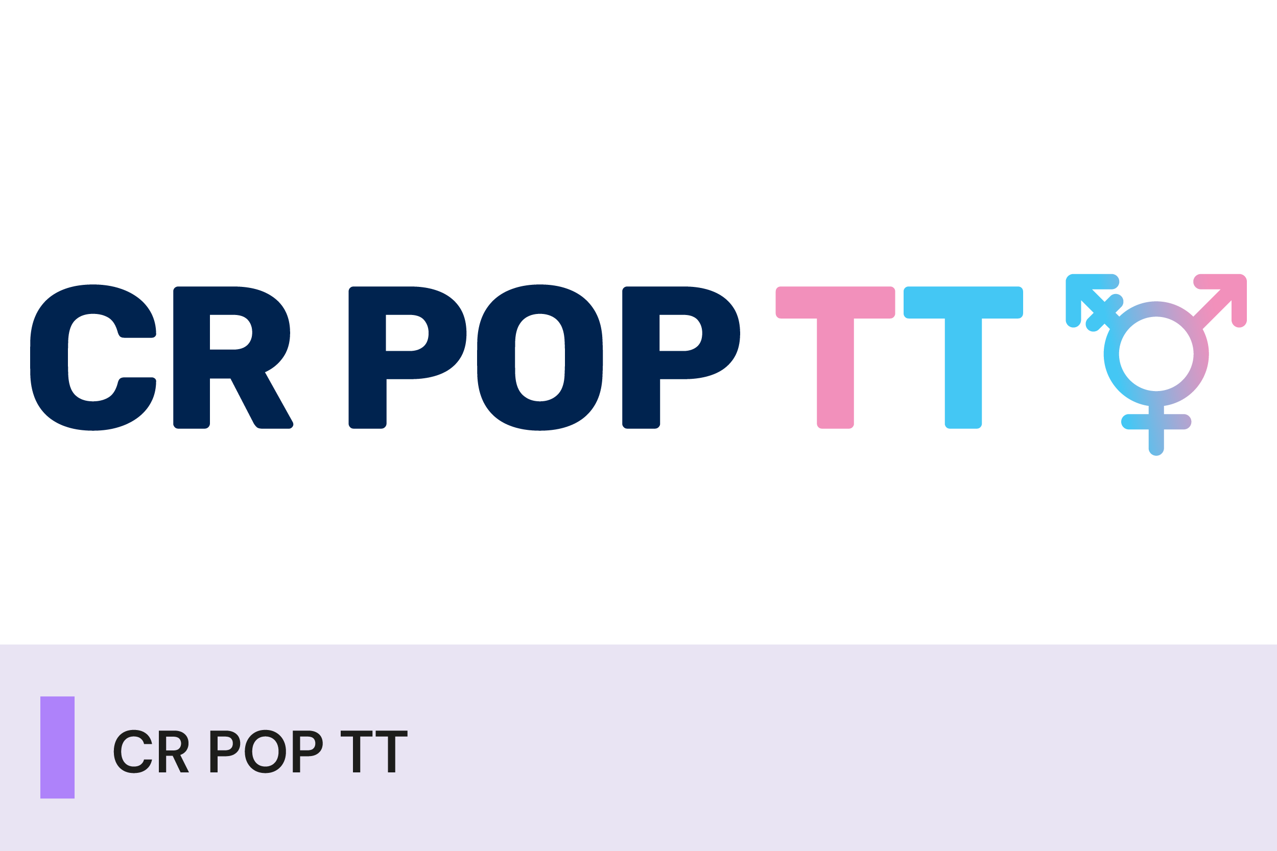 A imagem possui o fundo branco e acima a logo do CR POP TT. Abaixo, uma faixa com o texto 